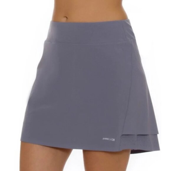 Annika by Cutter & Buck Competitor Pull-On Golf Skort XS Zinc Grey - Picture 1 of 16